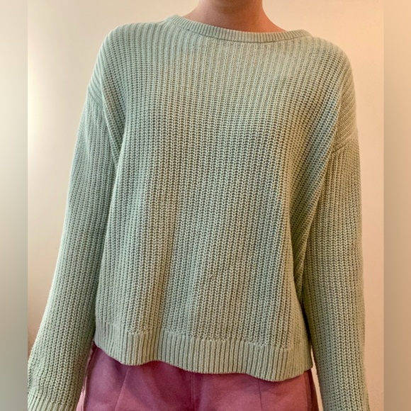 Oversized Green Crewneck Sweater by Reserved - Picture 1 of 5